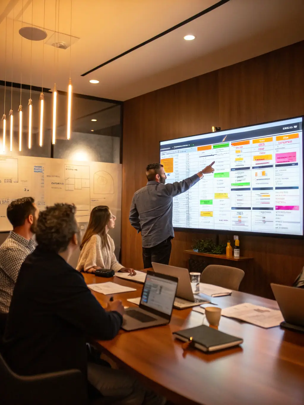 A project manager leading a team through a Microsoft Dynamics 365 F&O implementation, showcasing TechAurum's project implementation expertise.