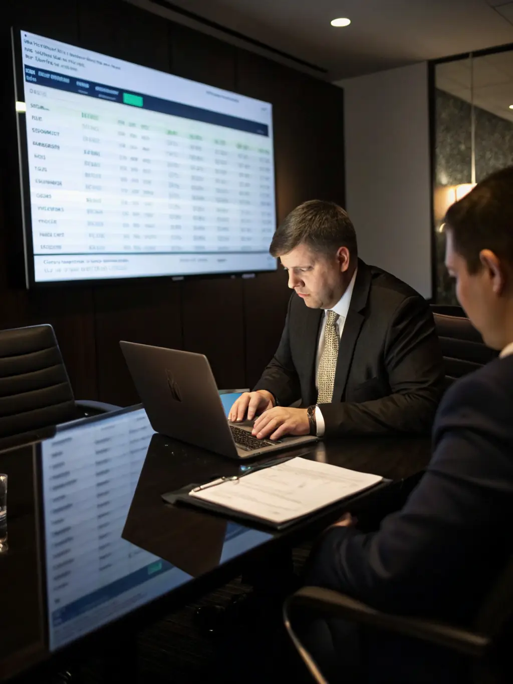 A consultant reviewing ERP readiness assessment results with a client, highlighting TechAurum's strategic advisory services.