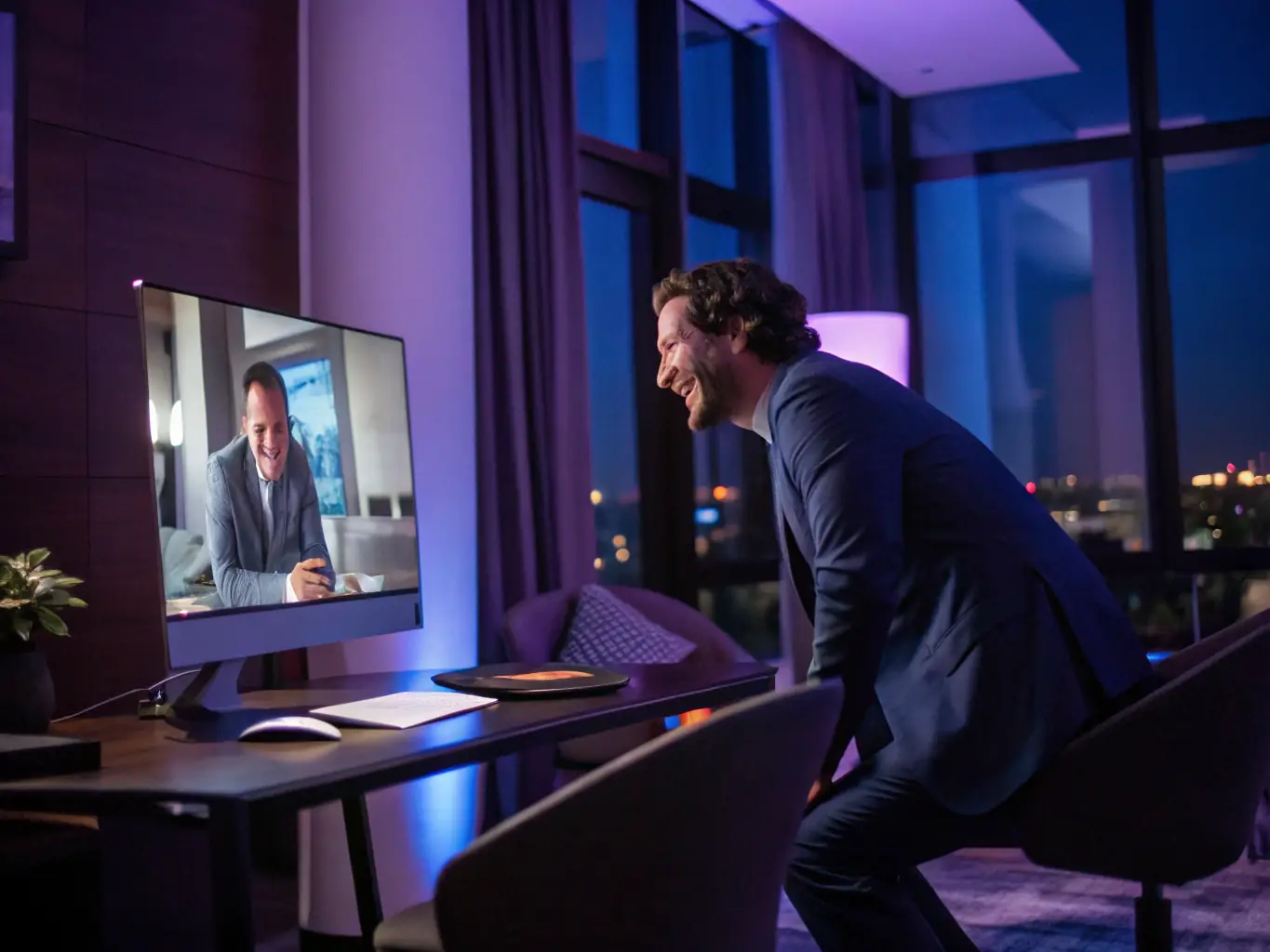 A TechAurum recruiter interviewing a candidate via video call, emphasizing the rigorous screening process for staff augmentation.